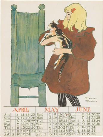 EDWARD PENFIELD (1866-1925). POSTER CALENDAR. Group of 5 sheets. 1896. Each approximately 14x11 inches, 36x28 cm. R.H. Russell & Son, N